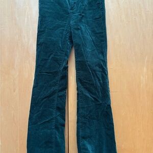 LOFT Deep Green Corduroy Trousers